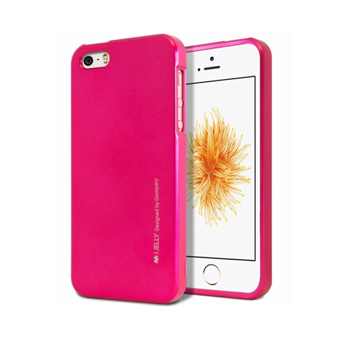 Funda iPhone 5 5S 5SE Mercury metal iJelly fucsia