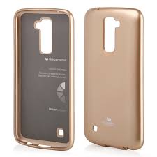 Funda LG K10 Mecury iJelly Metal dorado