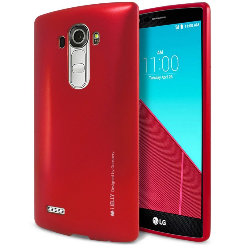 Funda LG G4 Mercury Metal iJelly rojo