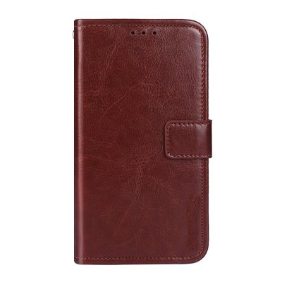 Funda Cubot X18 Piel Tapa Libro Marron con soporte de plastico
