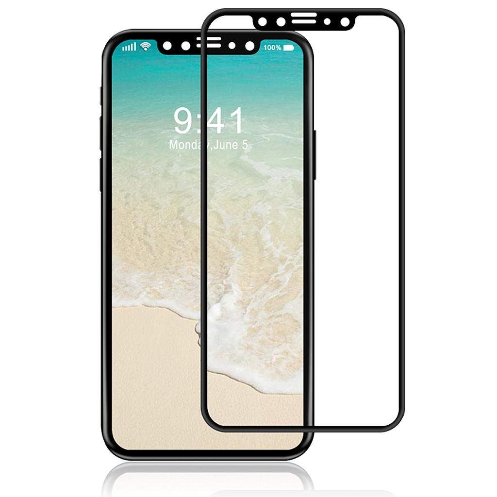 Protector Pantalla Apple iPhone X Completo NEGRO Cristal Templado