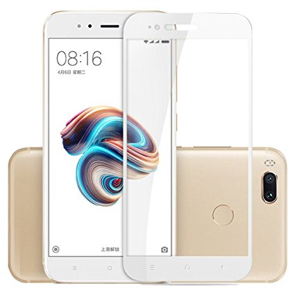 Protector Pantalla Xiaomi Mi5X Mi A1 Completo BLANCO Cristal Templado