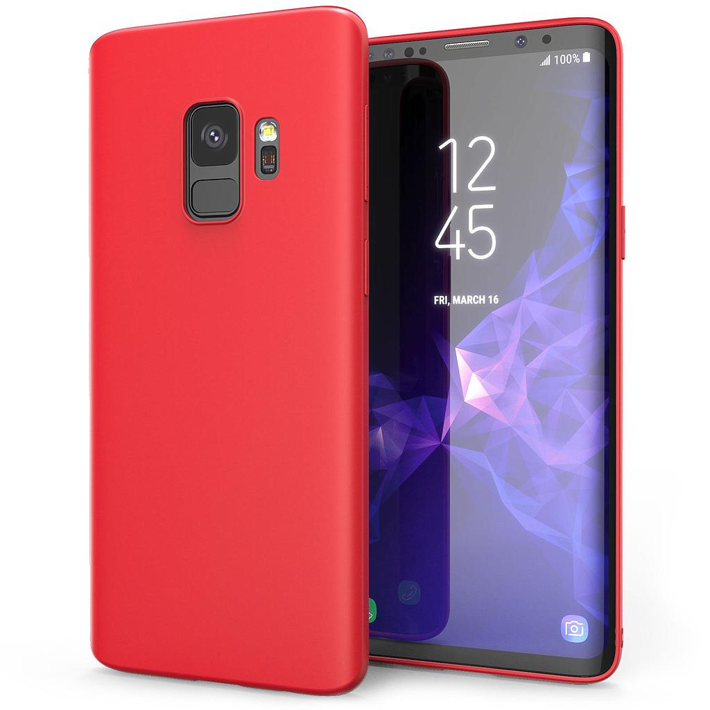 Funda gel Galaxy S9 Plus Forcell SOFT roja