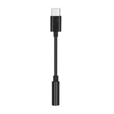 Cable Adaptador HF/audio Tipo C - Jack 3,5mm NEGRO