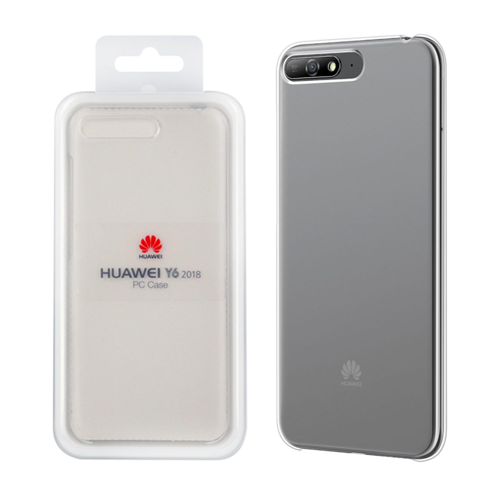 Funda Original Huawei Y6 2018 plastico duro Transparente clear