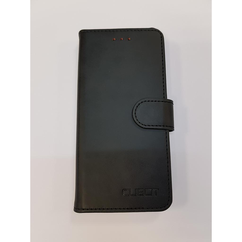 Funda Cubot J3 Piel Tapa Libro Negra con soporte de gel
