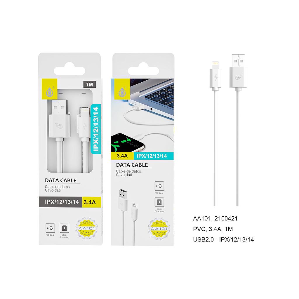 Cable de carga y datos iPhone 5/SE/6/7/8/X One blister