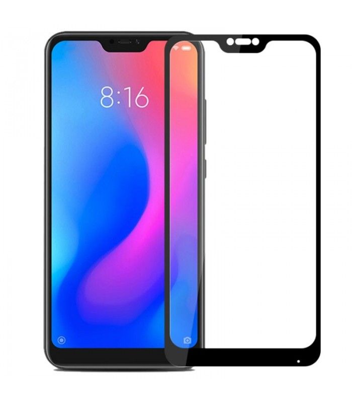 Protector Pantalla Xiaomi Redmi 6 Pro / Mi A2 Lite Completo NEGRO Cristal Templado