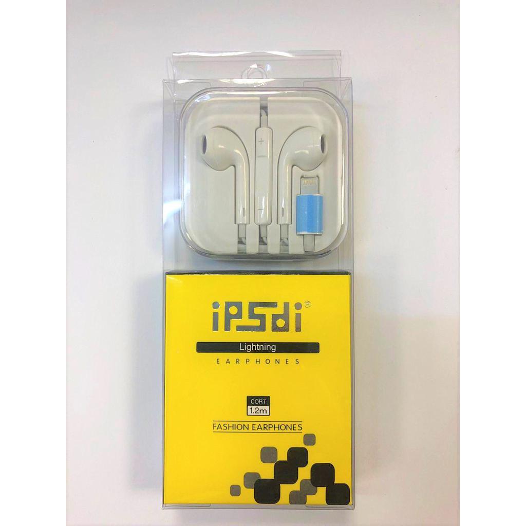 Auriculares tipo iPhone Lightning Bluetooth IPSDI iPhone 7 / 8 / X Blancos