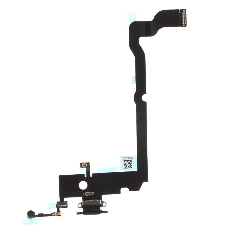 Flex iPhone XS Max Dock de Carga Microfono Negro