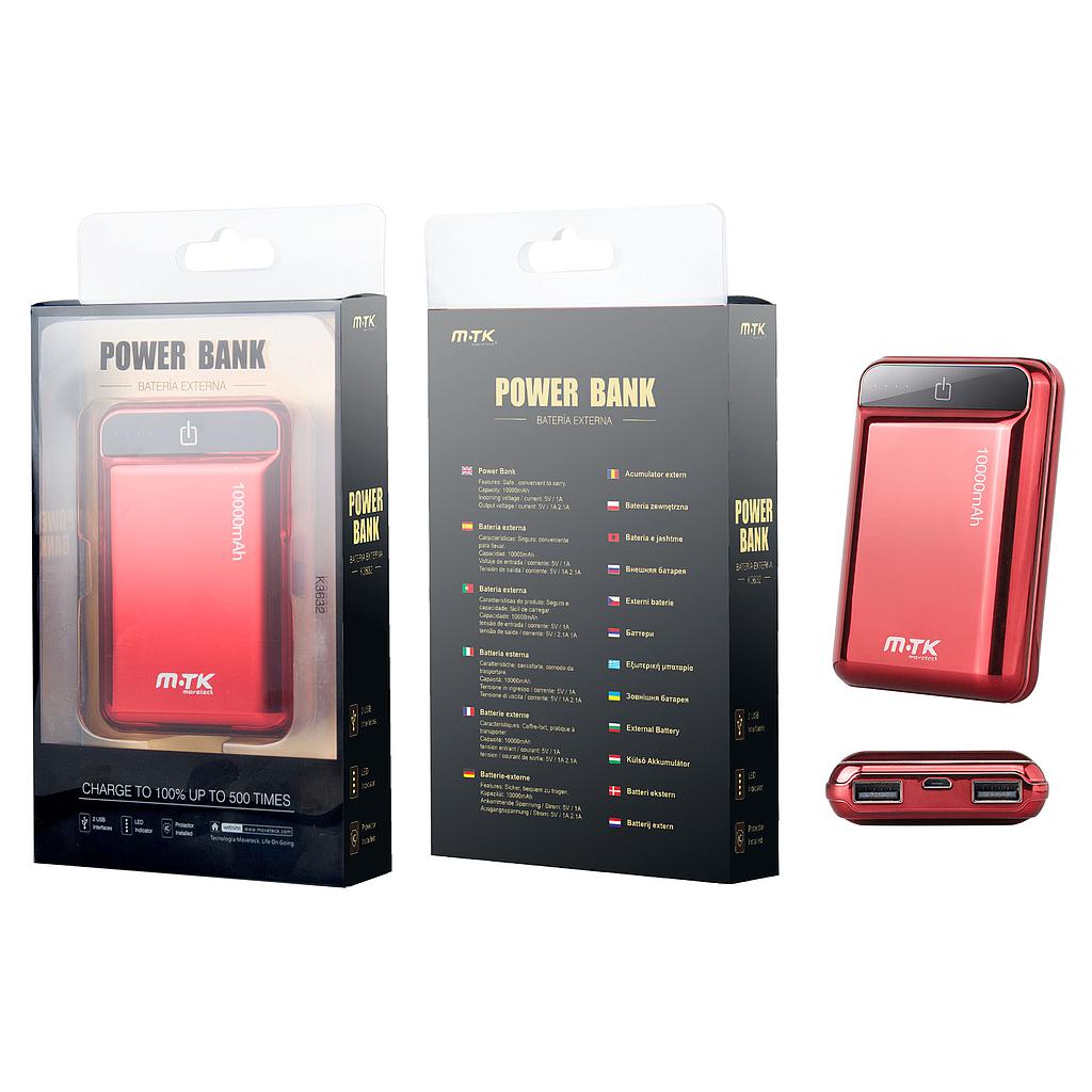 Bateria Externa PowerBank PocketStation 10000 mah Roja K3632 