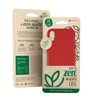 Funda iPhone 11 Forcell BIO - Zero Waste Roja