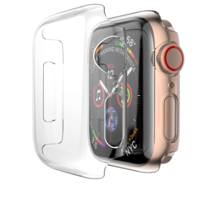 Funda Apple Watch Series 4 5 6 SE 44mm - Completa Rigida Transparente 