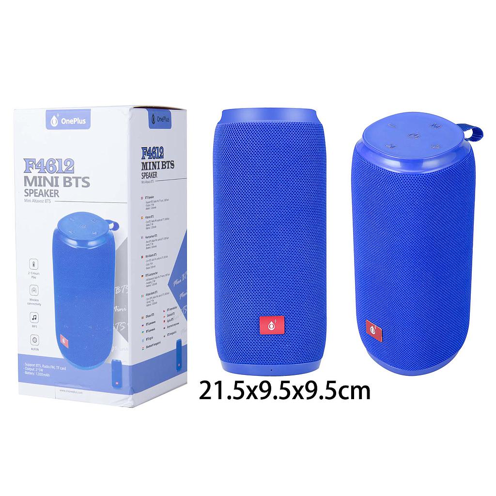 Mini Altavoz Bluetooth Fitus 2*5W FM/TF/USB/AUDIO Azul F4612 