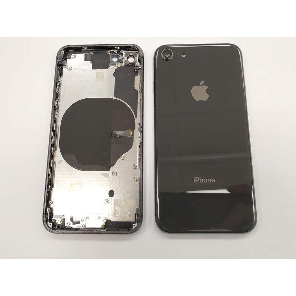 Chasis iPhone 8 Tapa Trasera de Desmontaje Grado B (Estado Bueno) Negro