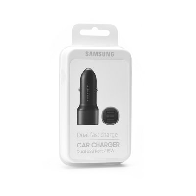 Cargador de Coche Original Samsung EP-L1100NBEGWW Dual USB 2A NEGRO