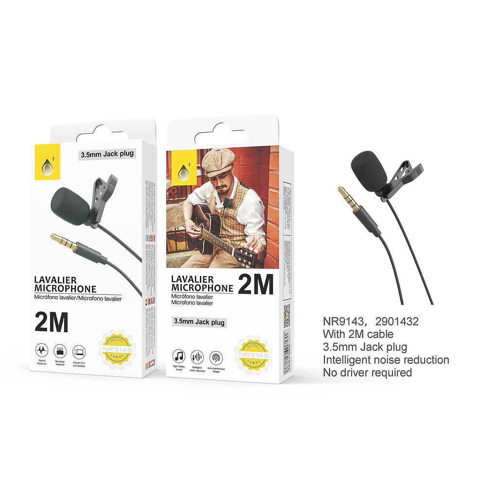 Mini Microfono 3,5mm Audio JACK Con Clip de Solapa