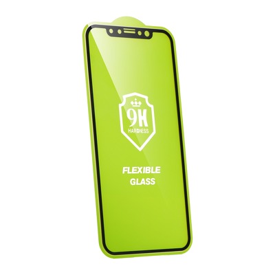 Protector iPhone X / XS Flexible Hybrid Glass 5D Negro