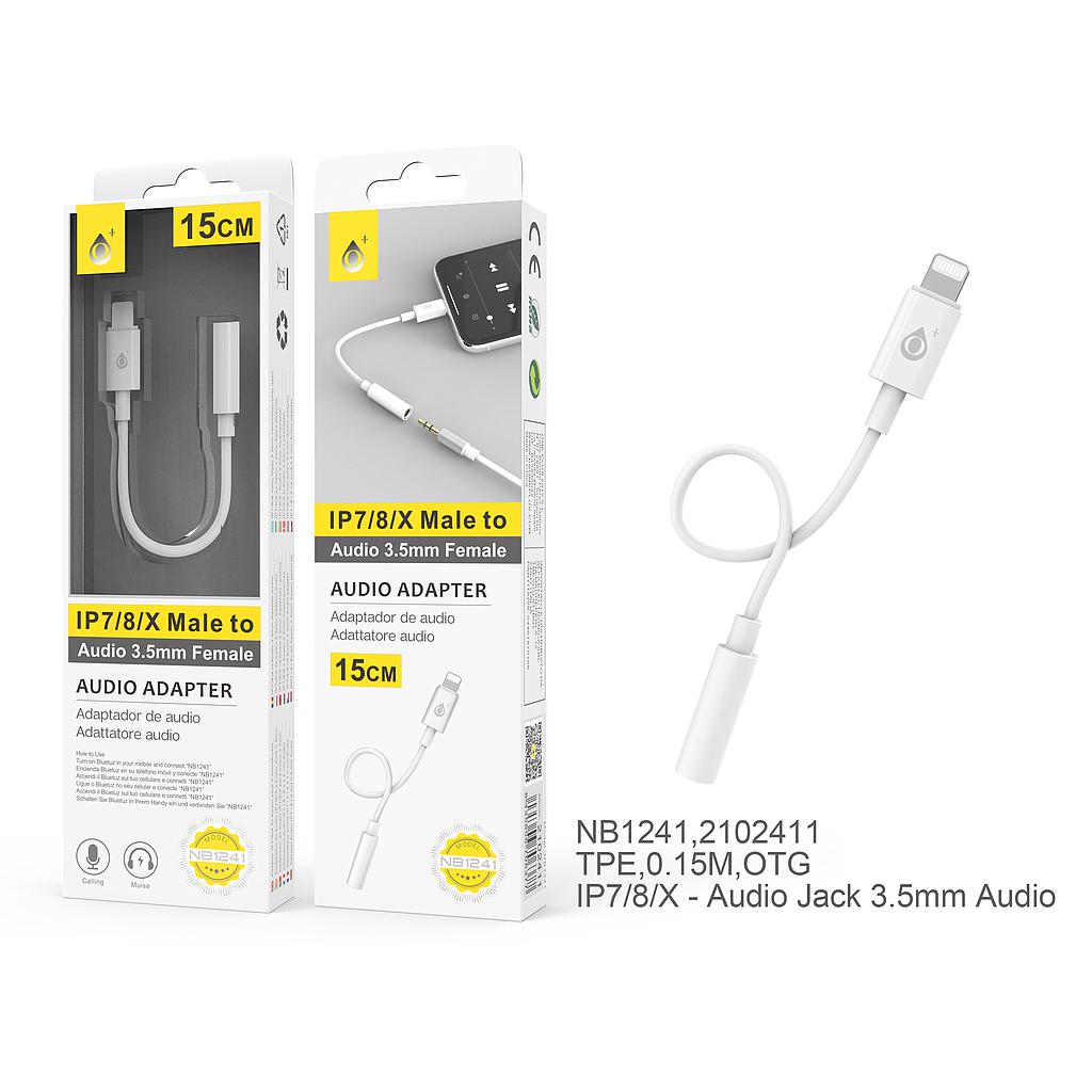 Cable adaptador de lightning iPhone a auriculares jack de 3,5 mm NB1241