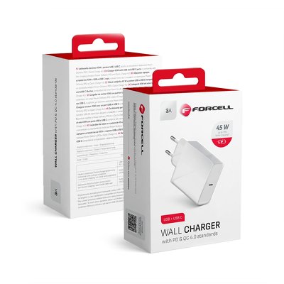 Base de carga FORCELL con conector USB Tipo C 3A 45W con función de carga PD y Quick Charge 4.0