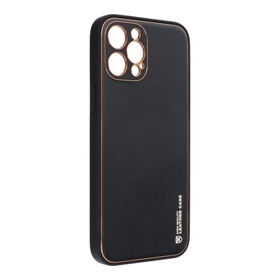 Funda iPhone 12 Pro Max Forcell Leather Cuero Negra