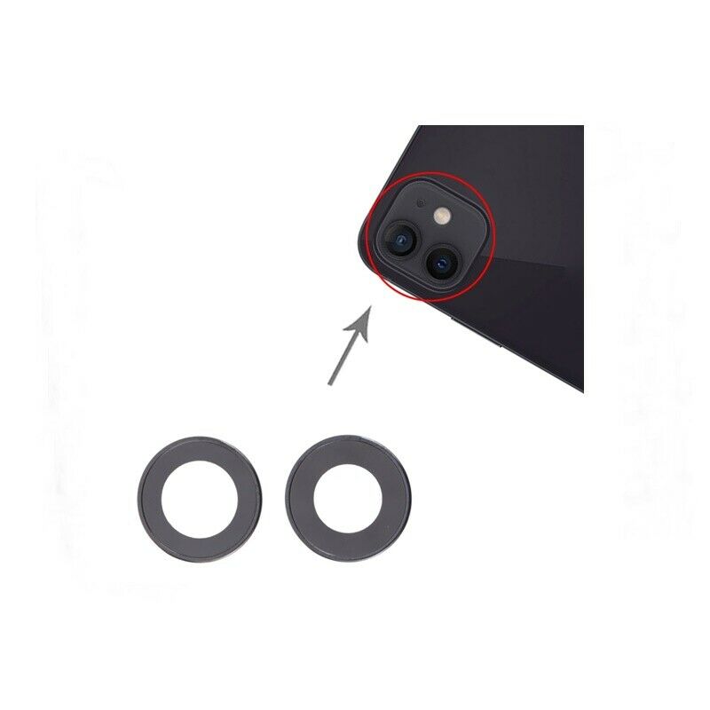 Set 2 piezas embellecedor cristal iPhone 13 / 13 Mini camara trasera SOLO CRISTAL