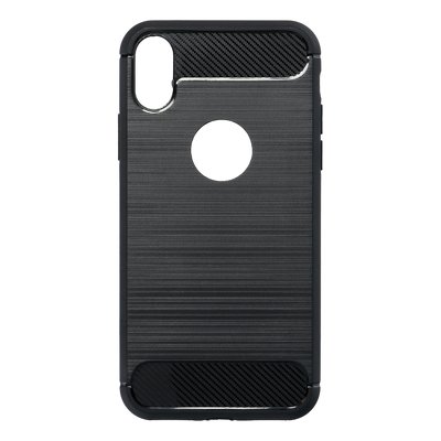 Funda iPhone X Forcell CARBON Negra