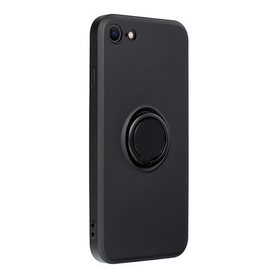 Funda iPhone 7 / 8 / SE 2020 Forcell Silicone RING Negra