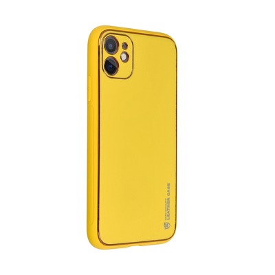 Funda iPhone 11 Forcell Leather Cuero Amarilla