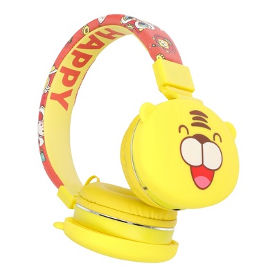 Auriculares Bluetooth animados niños JELLIE MONSTER Amarillos