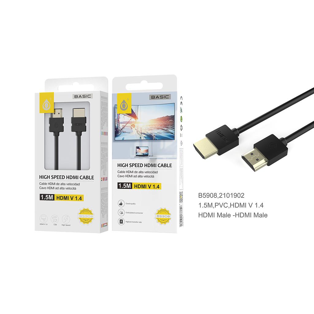 Cable de HDMI 4K 1080P, 1.5M High Speed B5908