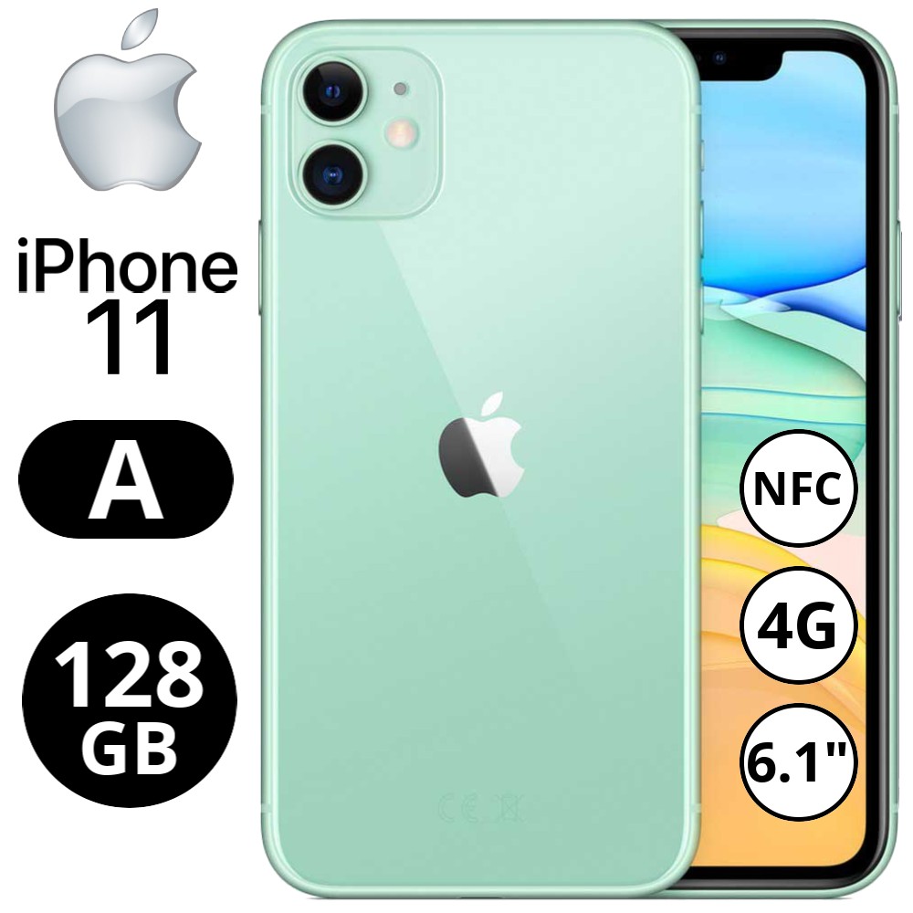 REBU - Telefono movil libre Seminuevo iPhone 11 128GB Green (Verde) - Grado A (MUY BUENO)