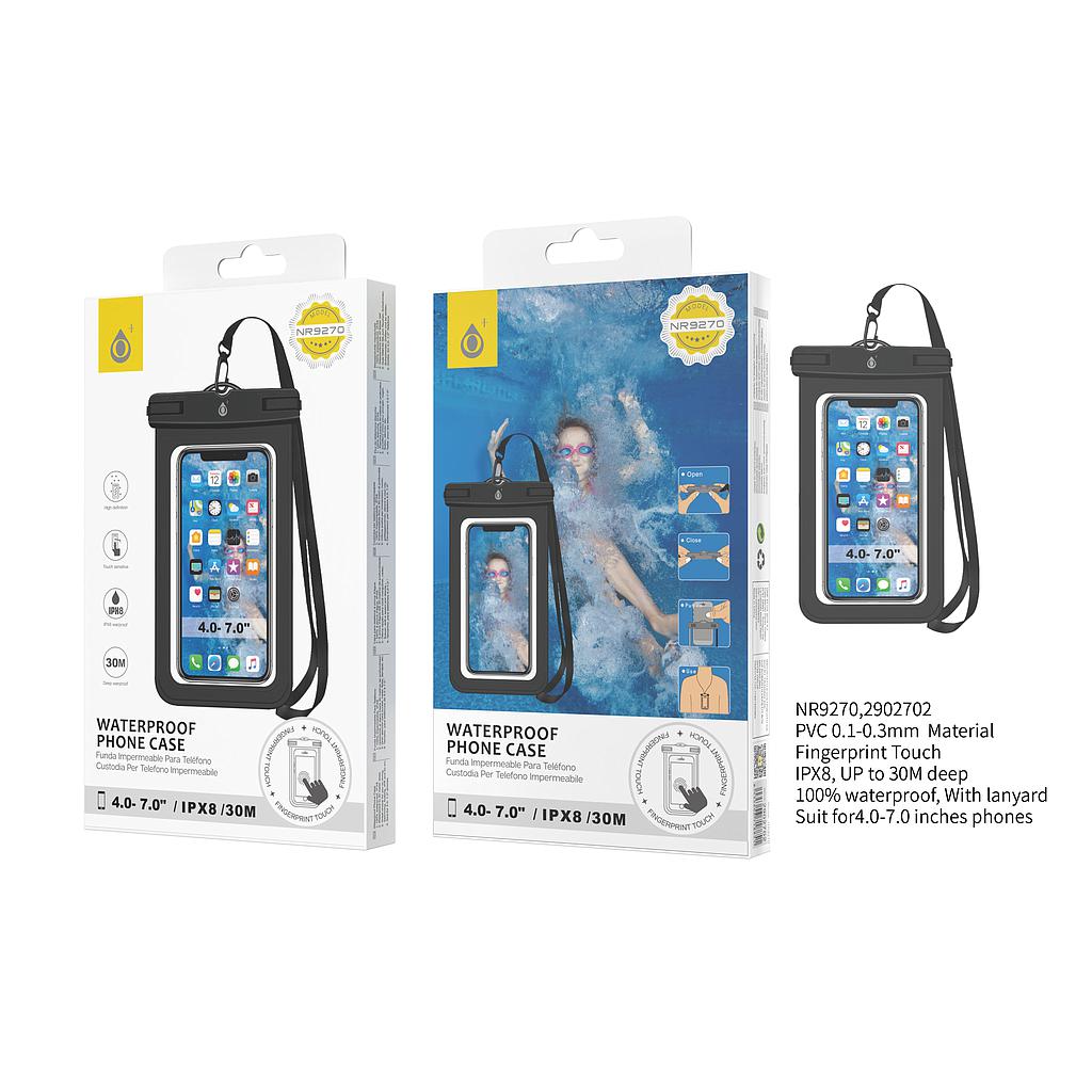 Funda impermeable playa para Movil reconocimiento huella NR9270 
