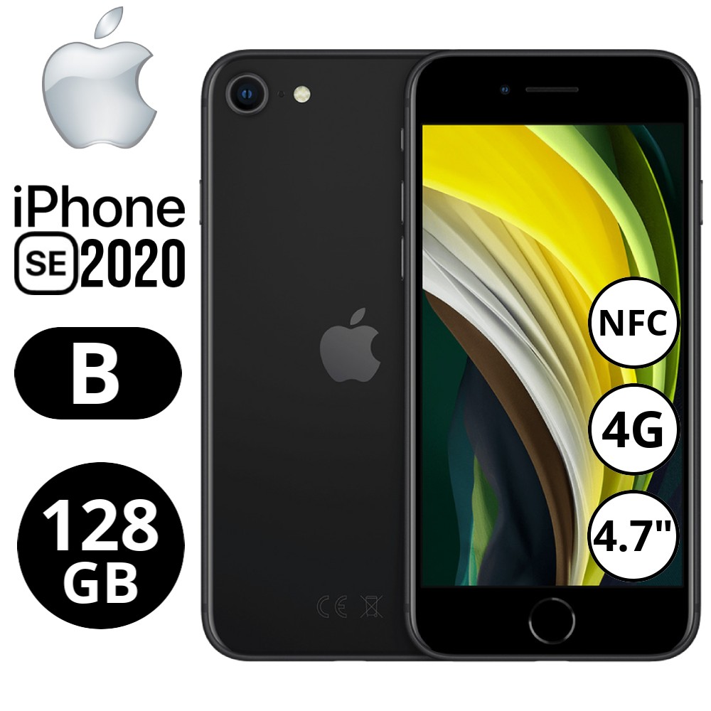 REBU - Telefono movil libre Seminuevo iPhone SE 2020 128 GB BLACK (Negro) - Grado B (BUEN ESTADO)