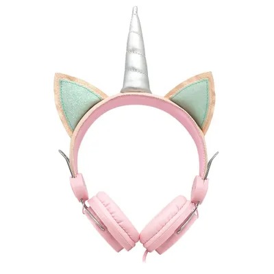 Auriculares animados niños UNICORN Rosas