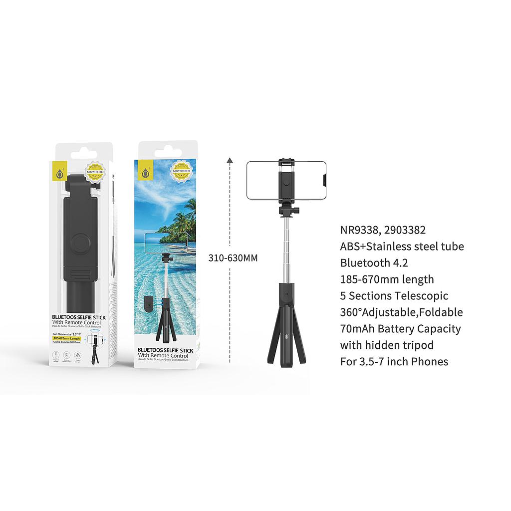 Palo selfie bluetooth con mando compatible con moviles de 3.5 - 7 pulgadas NR9338