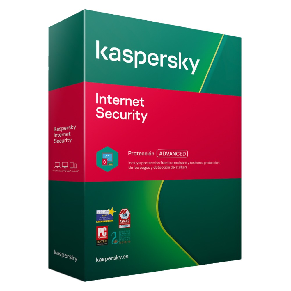 Kaspersky Internet Security 4 dispositivos / 1 año de suscripción - Antivirus Conjunto Avanzado