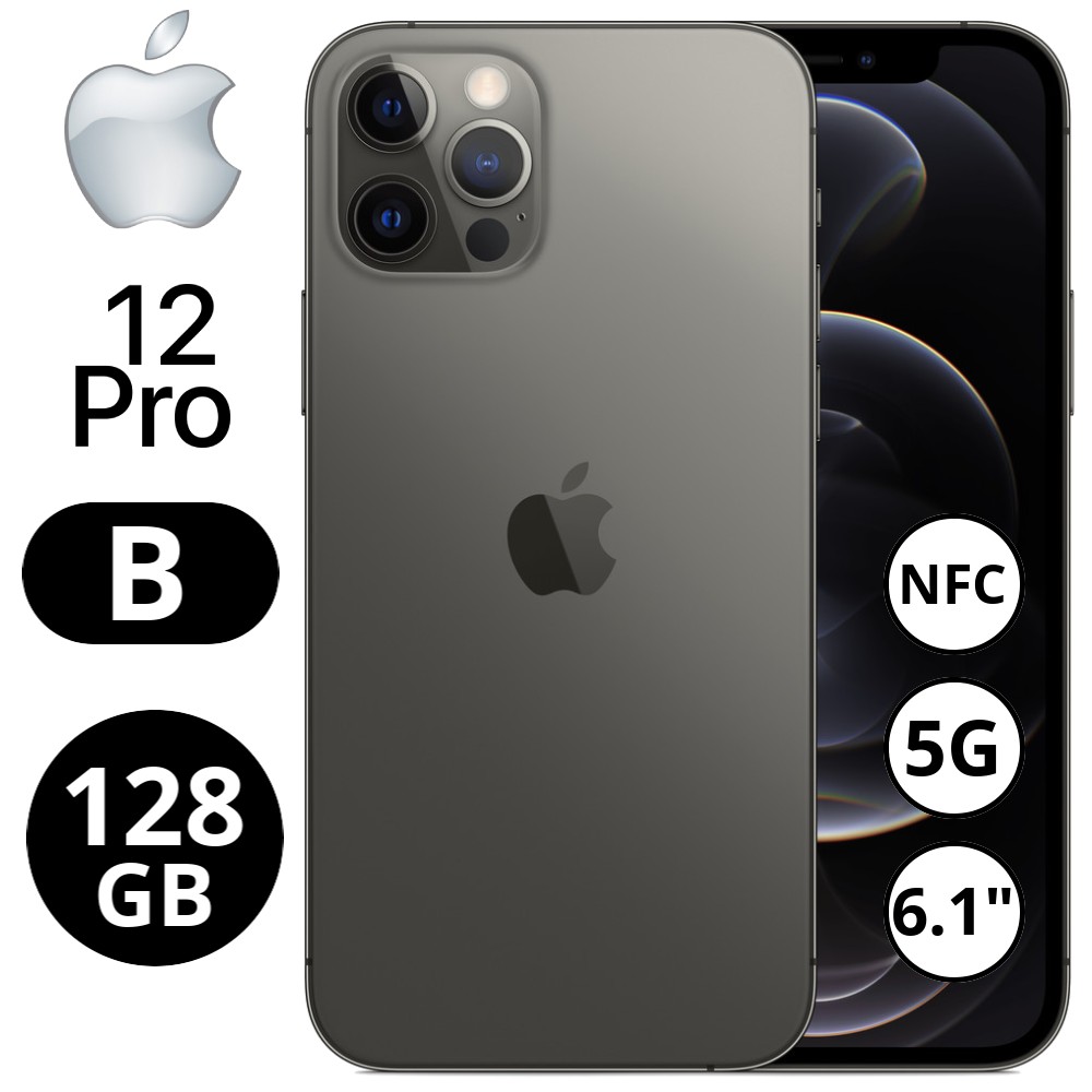 REBU - Telefono movil libre Seminuevo iPhone 12 PRO 128GB Graphite (Grafito) - Grado B (BUEN ESTADO)