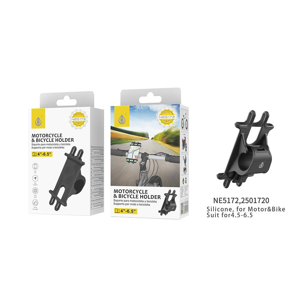 Soporte universal de silicona de movil para bicicleta y moto 4.5-6'' NE5172 