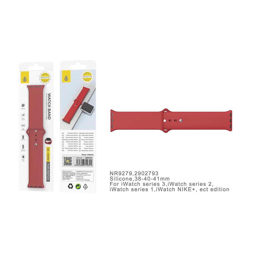 Correa Reloj Silicona Apple Watch 38/40/41MM Roja