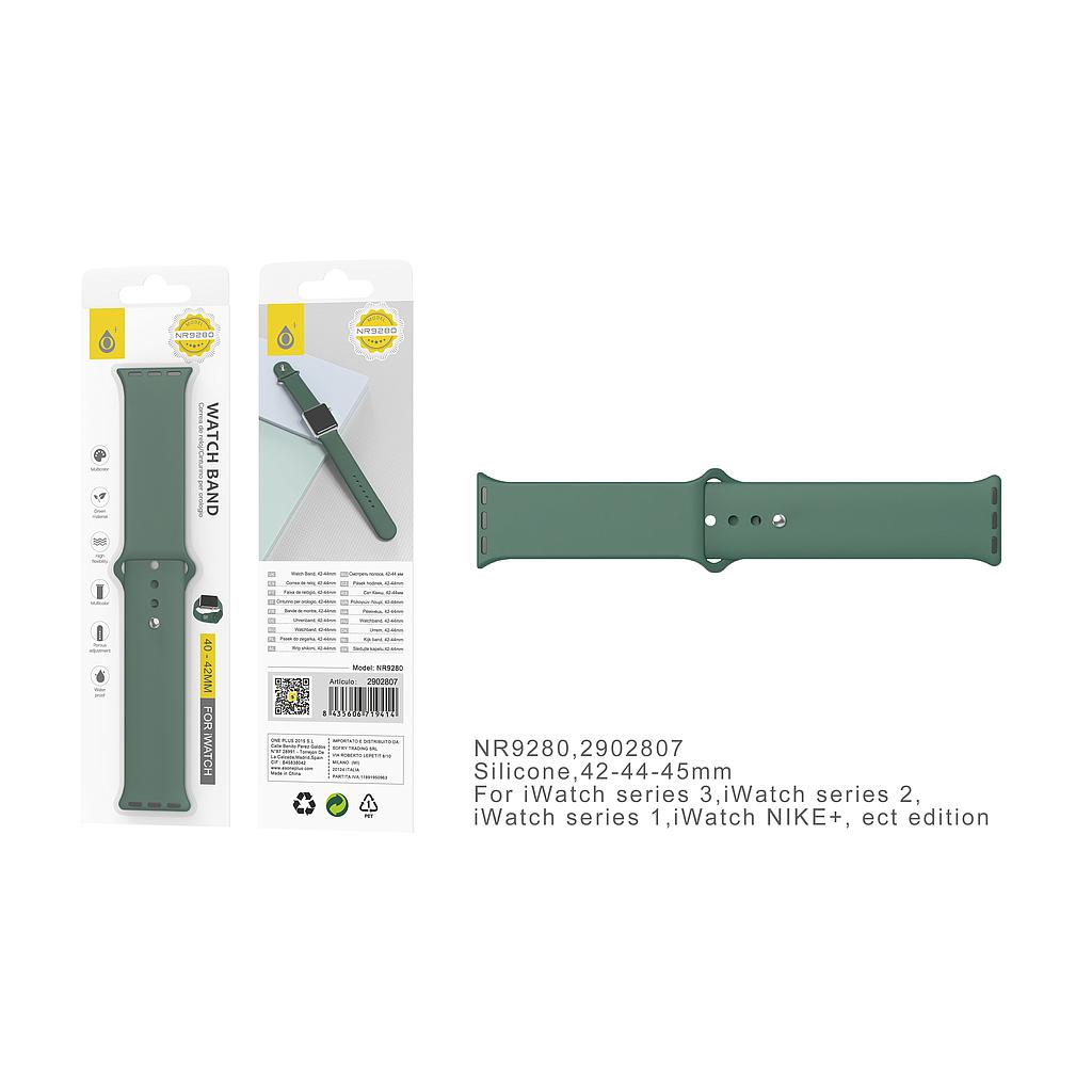 Correa Reloj Silicona Apple Watch 42/44/45MM Verde