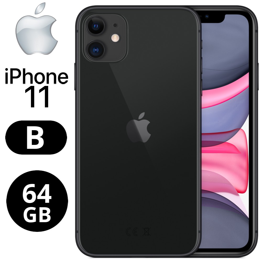 REBU - Telefono movil libre Seminuevo iPhone 11 64GB Black (Negro) - Grado B (BUEN ESTADO)