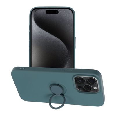 Funda Apple iPhone 15 Pro Max Silicone RING Verde