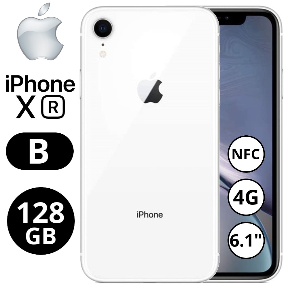 REBU - Telefono movil libre Seminuevo iPhone XR 128GB White (Blanco) - Grado B (BUEN ESTADO)