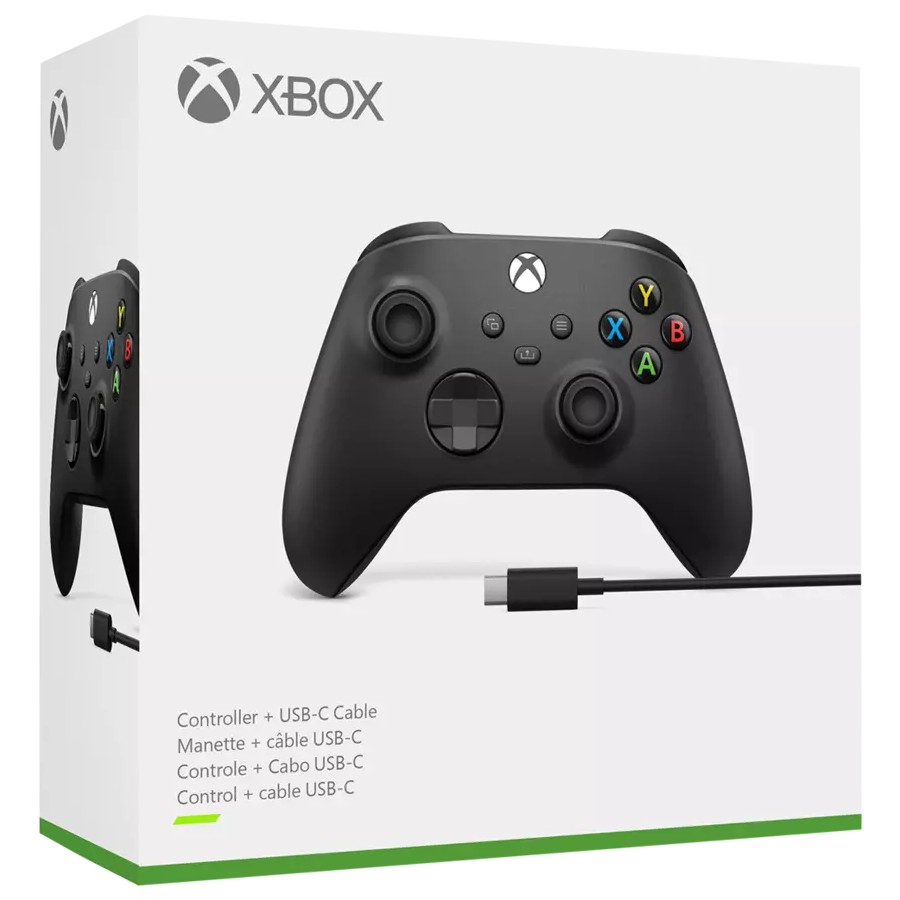 Mando inalámbrico - Microsoft Xbox One/Series S/X Controller Wireless 1V8-00002, Para Xbox, Bluetooth, Carbon Black