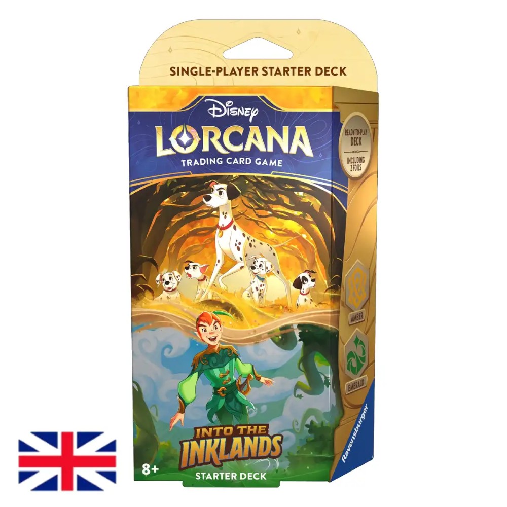 Mazo De Inicio Lorcana Set 3 - Into The Inklands AMBAR / ESMERALDA - Disney - Inglés - Ravensburger