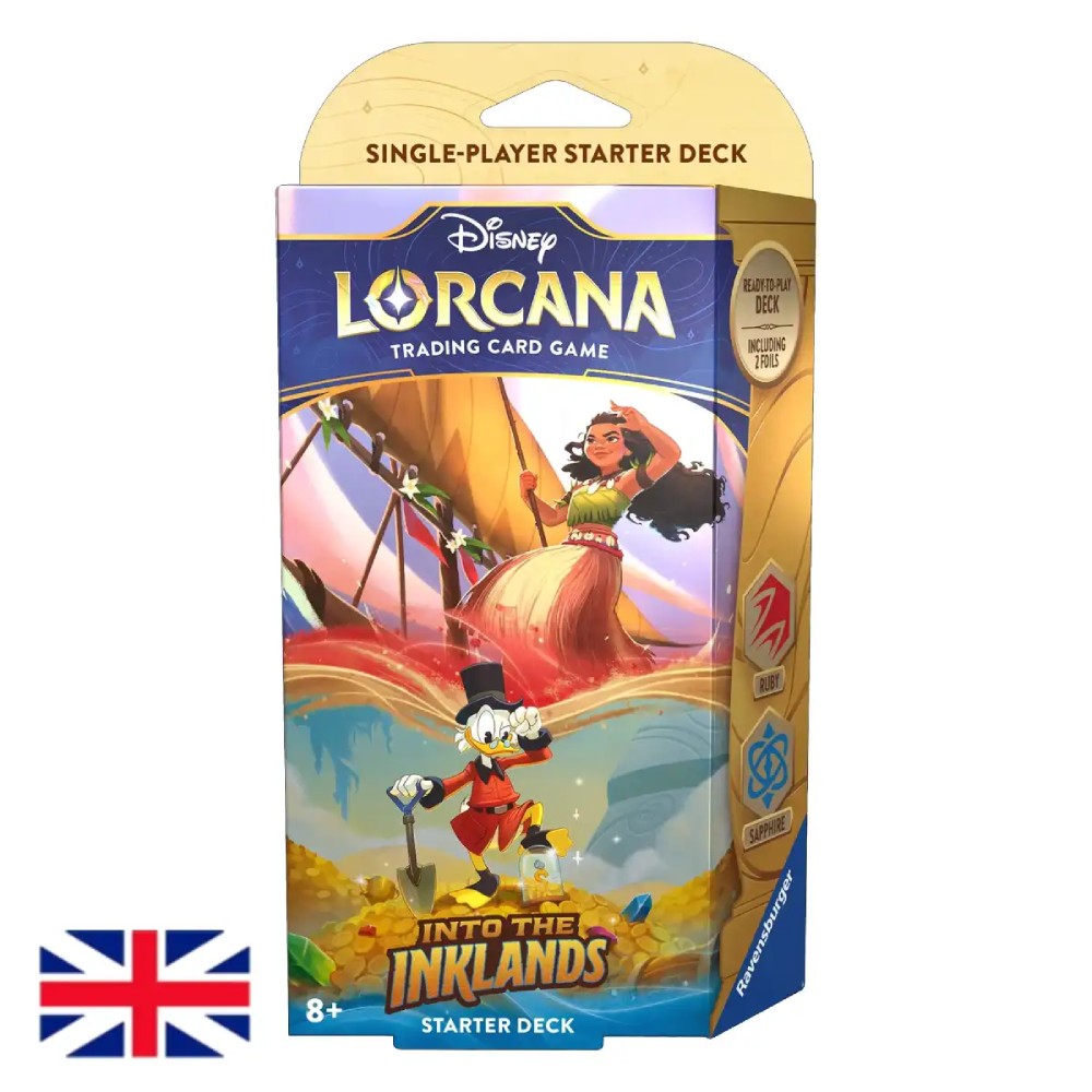 Mazo De Inicio Lorcana Set 3 - Into The Inklands RUBI / ZAFIRO - Disney - Inglés - Ravensburger
