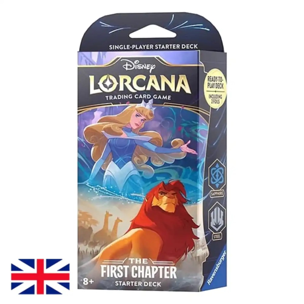 Mazo De Inicio Lorcana Set 1 - The First Chapter ZAFIRO / ACERO - Disney - Inglés - Ravensburger