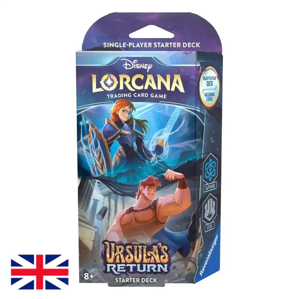 Mazo De Inicio Lorcana Set 4 - Ursula's Return ZAFIRO / ACERO  - Disney - Inglés - Ravensburger