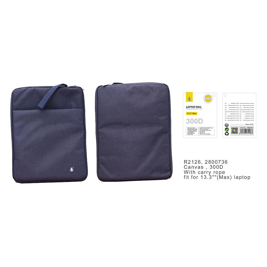 Maletin de lona repelente al agua para portatil hasta 13.3 pulgadas Azul R2126 